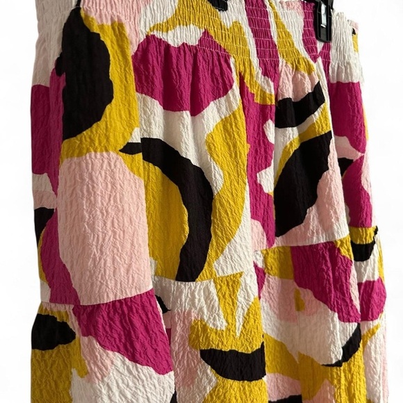 Nine West Color Pop Smocked Waist Midi Skirt – Size Large - Picture 5 of 7